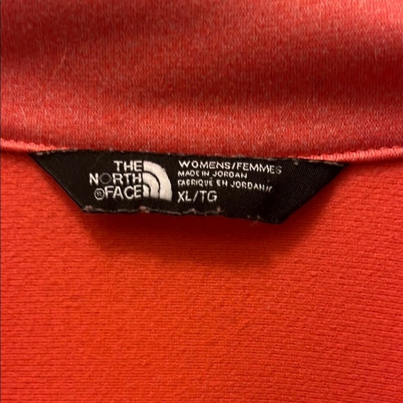 North face 2 tone orange women’s quarter zip top size extra large - Picture 3 of 12